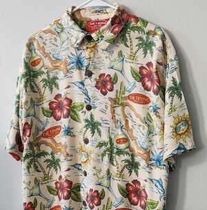 Die Trying Vintage Baja Mex Men's Size XXL Hawaiian Short Sleeve Button Up Shirt